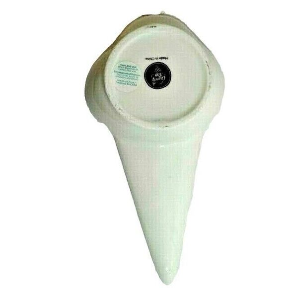 Cherry Top Ice Cream Cone Spoon Rest Utensil Holder Kitchen Ceramic 9 x 5-in NEW - Picture 5 of 5